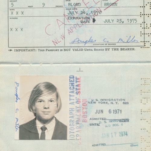 Old photo of a young boys passport